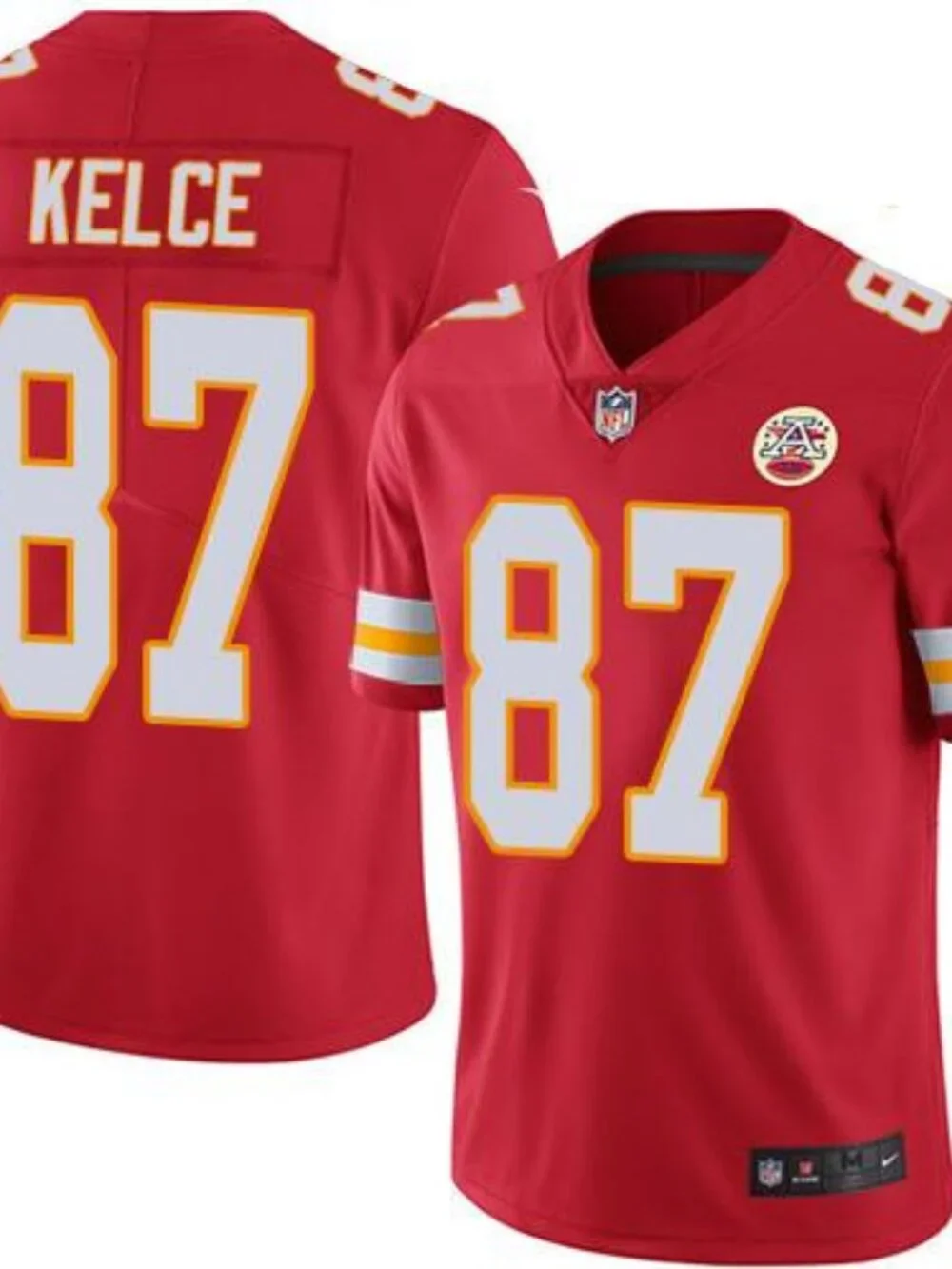 TRAVIS KELCE 87 - KANSAS CITY CHIEFS RED STITCHED FASHION JERSEY - YOUTH